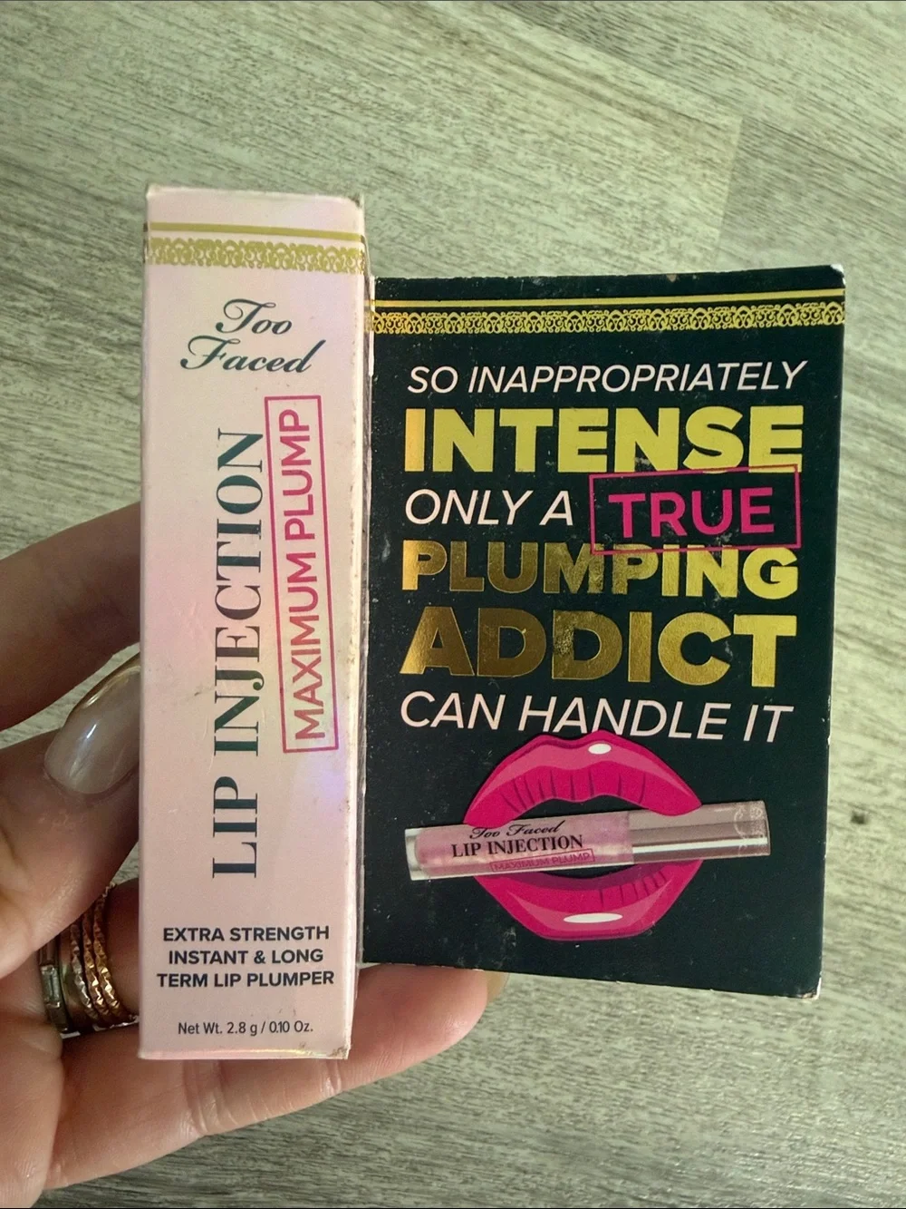 Too Faced Lip Injection Maximum Plump Lip Plumper - Pink & Gold Packaging